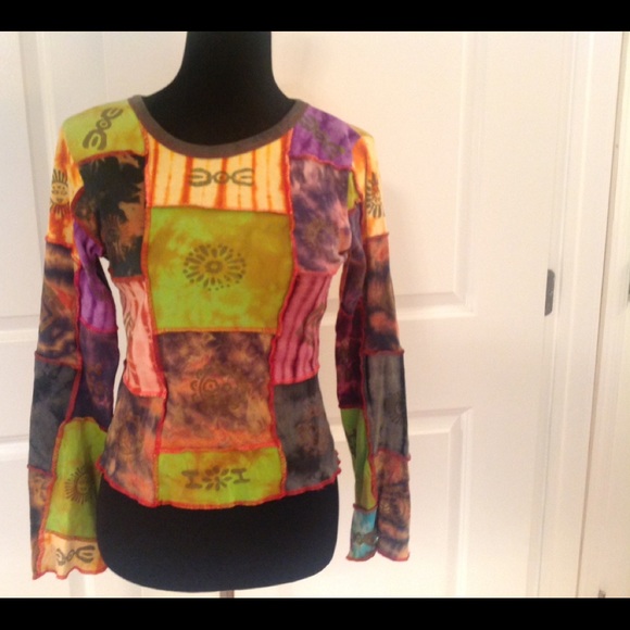 Tie-dyed Multiple color blouse - Picture 1 of 4